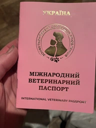 Ветеринарний паспорт для тварин рожевий