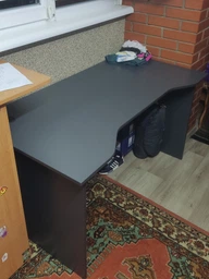 Геймерский компьюторный стол, игровой стол с вырезом КИБ-1,стол для ПК Белый фото от покупателей 7