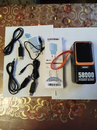 Ups для роутера 50000 mah упс повербанк до 60 часов автономной работы юпс King KPG-502X источник безперебойного питания + powerbank ибп повышающий кабель переходник usb dc 9v или 12v повербанка + быстрая зарядка с кабелем фото от покупателей 3