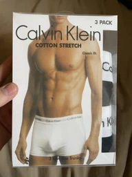 Набір чоловічих трусів боксерів Calvin Klein men boxer 3 шт, розмір М чорні, з сірим поясом.