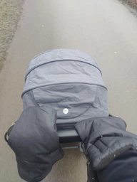 Муфта рукавички раздельные на коляску для рук на флисе BAVO HandMuff Черные