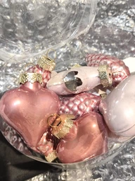 Набор елочных украшений Christmas Decoration 4 см, 4.5 см 12 шт Розовый (ARB101040)