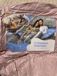 Подушка П-форма IDEIA 140х75х20 см U-shape для беременных, реабилитации и повседневного комфорта С наволочкой на молнии Антиалергенная Серая (4820227285990) фото от покупателей 3