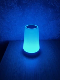 Аккумуляторный ночник с USB зарядкой LED RGB лампа в спальню Villa Volance с пультом, смена 13 цветов, регулировка яркости белая + желтая фото от покупателей 3