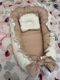 Кокон гнездышко для новорожденных Carus Textile однотон 70*35 пудра