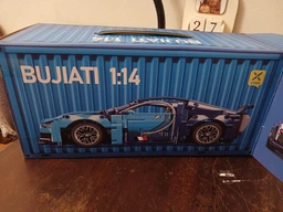 Конструктор машинка техник Bugatti chiron на 1220 деталей в масштабе авто 1:14 Бугатти синий на пульте управления с мотором и аккумулятором фото от покупателей 1