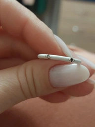 Срібна каблучка Pandora Me Біла емаль та камінці 193089C01 56.