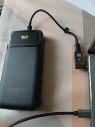 Повербанк 20000 mAh 65W для ноутбука powerbank Yoki MaxCap PD/QC з LED-дисплеєм і кабелем Type-C пауербанк для роутера смартфона телефону епл айфона iphone самсунг samsung фото від покупців 5
