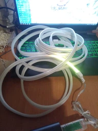 Светодиодная LED лента-шланг (неон) RGB-IC USB 5 м с управлением через Bluetooth, пульт ДУ фото от покупателей 8