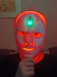 LED маска для лица массажер для лица с подсветкой 7 цветовых спектров маска для омоложения лица светодиодная Лед маска для лифтинга аккумуляторная фото от покупателей 2