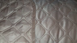 Покривало ТЕП велюрове Velour Ромб круглий Золотий беж двоспальне 180х240 см Двостороннє