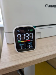 Smart-прилад контролю повітря з CO₂-сенсором NDIR, термометром і гігрометром, LED-екран із жестовим пробудженням, Wi-Fi-моніторингом, монітор якості повітря, 10 годин від акумулятора фото от покупателей 6