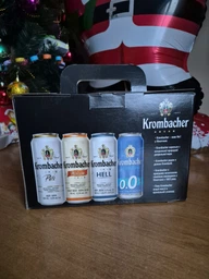 Подарочный набор пива Krombacher Pils 4.8% 0.5 л x 1 шт + Krombacher Weizen 4.8% 0.5 л x 1 шт + Krombacher Hell 6% х 1 шт + Krombacher Pils 0% х 1 шт (4008287011036)