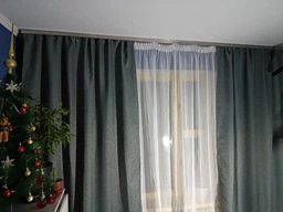 Комплект готовых штор Блэкаут Лен 150x260 см 2 шт Коричневые (696) фото от покупателей 4