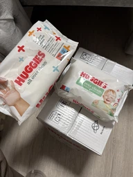 Дитячі вологі серветки Huggies OverClean 56 шт (5029053567822) фото від покупців 6