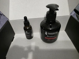 Подарочный набор для ухода за бородой Barbers Ginger & Pink Pepper Шампунь для бороды Boston 250 мл + Масло для бороды Boston 30 мл (4823109407909) фото от покупателей 3