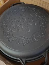 Казан Maysternya 8 л, Ø 34см чугунный WOK с крышкой-сковородой. Вес 9,79кг (Т405СР) фото от покупателей 1