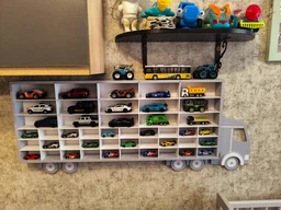 Полка Грузовик для машинок "Микс" серый для 30 Hot Wheels и 15 kinsmart фото от покупателей 1