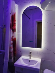 Зеркало с подсветкой для ванной комнаты настенное смарт зеркало LED с подогревом и дисплеем 100х50 см BRS фото от покупателей 3
