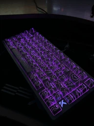 Магнітна ігрова клавітура MCHOSE JET 75 White countur, ENG + UA, 80 keys, 8000Hz/s. Switch 0.005mm, RGB підсвітка