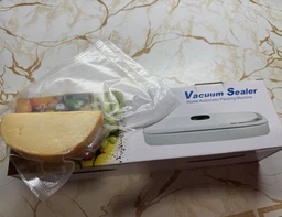 Вакууматор для еды и продуктов вакуумный упаковщик для дома бытовой аппарат с запаиванием для мяса и рыбы зеленый + пакеты 25 шт (0201-0102) фото от покупателей 9