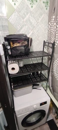 Полка стеллаж напольная над стиральной машиной Laundry Rack (399 WR) Черный фото от покупателей 3