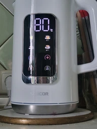 Електрочайник Sencor SWK0950WH 1.7л, Strix, LED дисплей, подвійні стінки, сенс. керування, білий