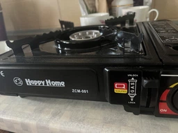 Туристическая газовая горелка плита с пьезоподжигом и кейсом Happy Home BDZ-155A + 4 баллона (1756375590)