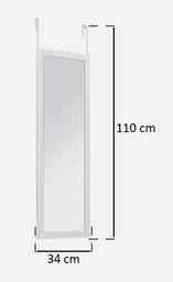 Зеркало Atmosphera на дверь 110 x 36 см белое (3560239395775)