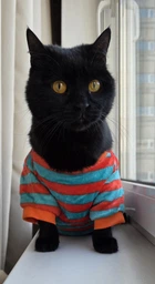 Флисовая кофта для котов (кошек) Полосочка S Красно-зеленый (К01) фото от покупателей 2