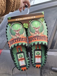 Мужские тапочки домашние с закрытым носком войлочные Jagermeister 44-45 ( 28-29 см ) зеленый