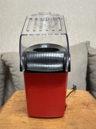 Попкорница электрическая 1200 Вт Mini Joy, аппарат для приготовления попкорна без масла и жира с антипригарным покрытием и прозрачной крышкой, портативная мини-попкорница для дома, вечеринок и праздников Красная, MJ-1385 фото от покупателей 1