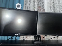 Настольное крепление для двух мониторов OfficePro MA412B с пружиной 17-32" 2-9 кг Black фото от покупателей 7
