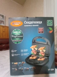 Мультимейкер 6 в 1 750Вт BITEK BT-224 со сменными формами для вафель, орешков, печенья и блюд на гриле фото от покупателей 14