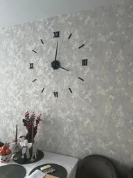 Настенные часы DIY 3D "Vestal" золото - Большие бескаркасные 3Д часы 60-130 см, самоклеящиеся (1011364) фото от покупателей 1