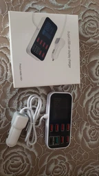 Автомобильное 8-портовое USB + Type-C зарядное устройство 12-24V 40W LED дисплей QC3.0 PD3.0 ( код: WLX-A9S+ )