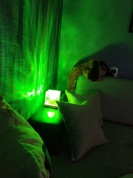 Ночник проектор КУБ с проекцией воды Настольная RGB лампа с эффектом водяной волны, с пультом фото от покупателей 4