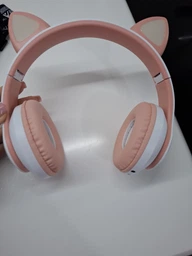 Беспроводные наушники с кошачьими ушками CAT EAR Bluetooth 5.0 + EDR детские наушники, игровые с блютуз гарнитурой и LED подсветкой, розовые VIV-23M фото от покупателей 19