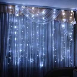 Гірлянда крапля роси 3х2м 240 LED різнокольорова гірлянда нитка штора світлодіодна новорічна + ПОДАРУНОК Блок живлення