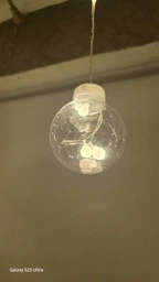 Светодиодная LED гирляндная штора, прозрачный шар с подсветкой теплый белый фото от покупателей 1