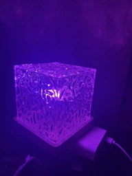 Ночник проектор КУБ с проекцией воды Настольная RGB лампа с эффектом водяной волны, с пультом фото от покупателей 3