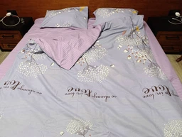 Комплект постельного белья Mirson Полуторный 143х210 см Бязь 17-0760 Violet blossoms (2200010936629) фото от покупателей 6