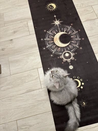 Килимок для йоги EasyFit BlackMoon (замша-каучук) Print чорний фото від покупців 1