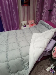 Ковдра Руно 200х220 зимова силіконова Grey White 322.52_Grey White фото від покупців 1