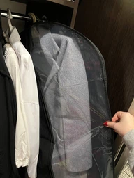 Чехол для одежды RZTK DressBag 60x130 см на молнии Черный полупрозрачный фото от покупателей 6