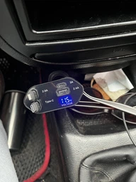 Автомобильное зарядное устройство Car-Y5 4-в-1, 120 Вт, с выдвижным креплением, FM-трансмиттером и разъёмом USB-C