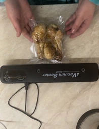 Вакуумний пакувальник для продуктів Vacuum Sealer Euromax 90W, вакуумне пакувальне обладнання, вакууматор ручний, побутовий, чорний