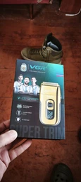 Электробритва шейвер VGR V-332 мужская с LED-дисплеем золотистый фото от покупателей 4