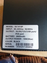 ИБП (UPS) для роутера 36W DC1036P, 8800 mAh Black | 5/9/12V | Для питания устройств от DC, терминал, ONU, GPON, Камер фото от покупателей 3