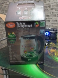 Чайник электрический стеклянный электрочайник с LED подсветкой Rainberg RB-2250 1.8 л 2200 Вт фото от покупателей 9